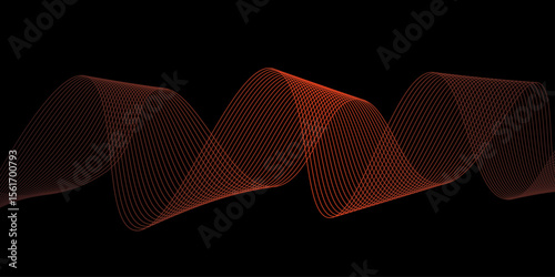 Abstract wave line for banner wallpaper background with wave design. Futuristic technology and wave pattern.