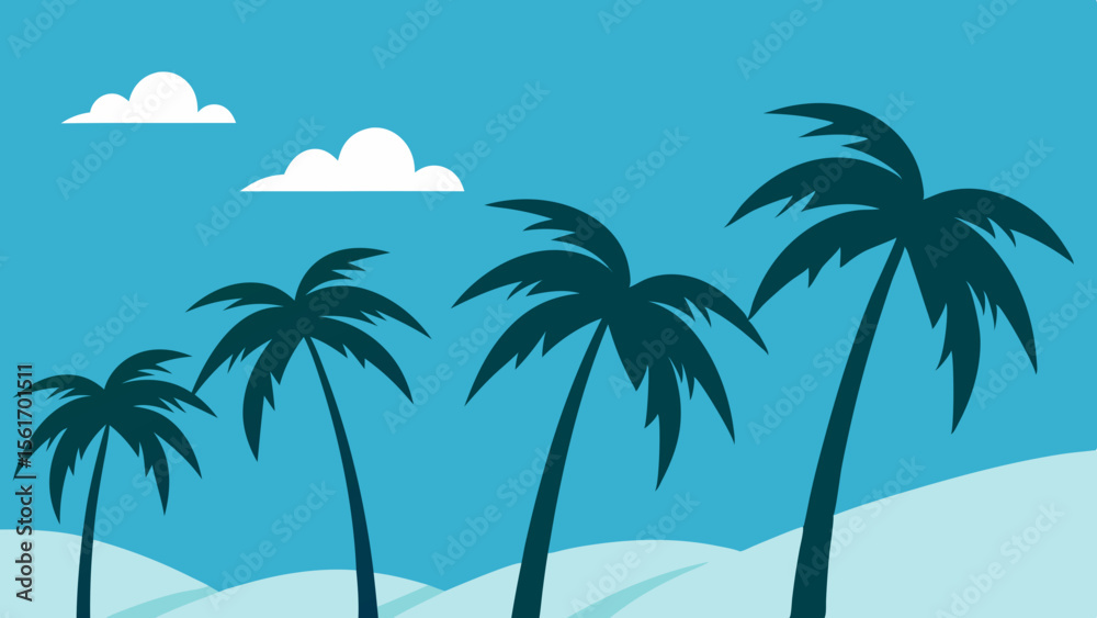 Obraz premium palm trees on the beach