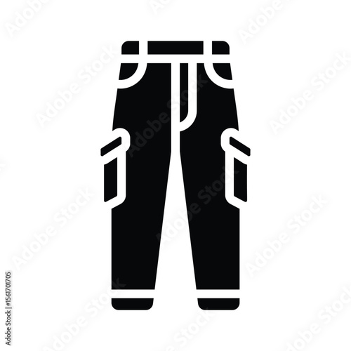 Ready to use glyph style icon of fashion pants