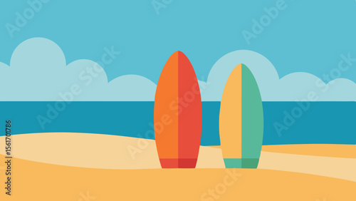 surfboard on the beach