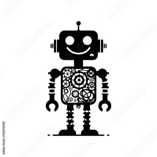 simple silhouette of Wires, gears, and smiles