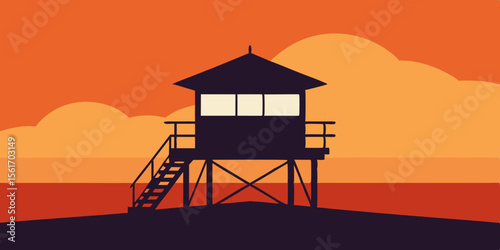 lighthouse at sunset