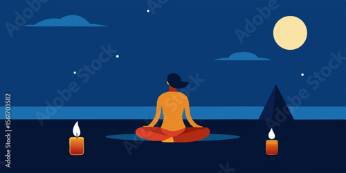 Find Inner Peace Nighttime Meditation by the Sea