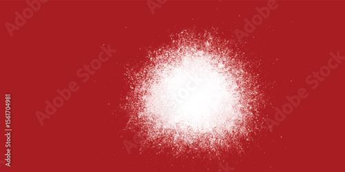 Smoky white burst layered on dark red textured canvas

