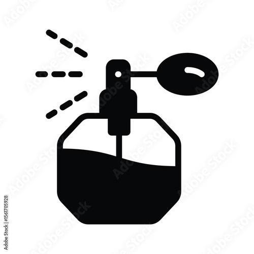 Easy to edit glyph style icon of perfume bottle