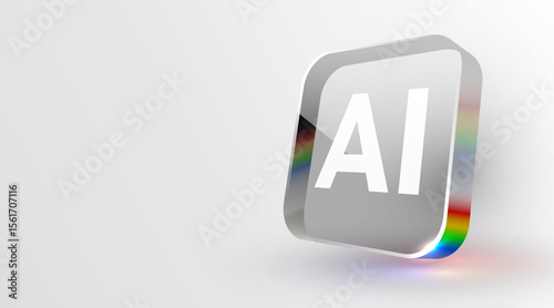Glass AI chip. Technology background. CPU processor tech bg. Computer microchip. Vector illustration