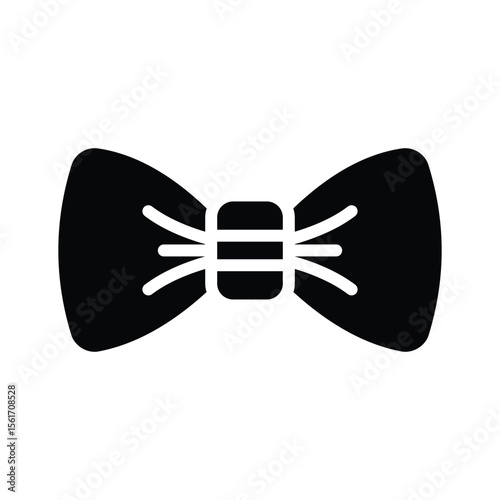 Bow tie icon creatively designed in glyph style