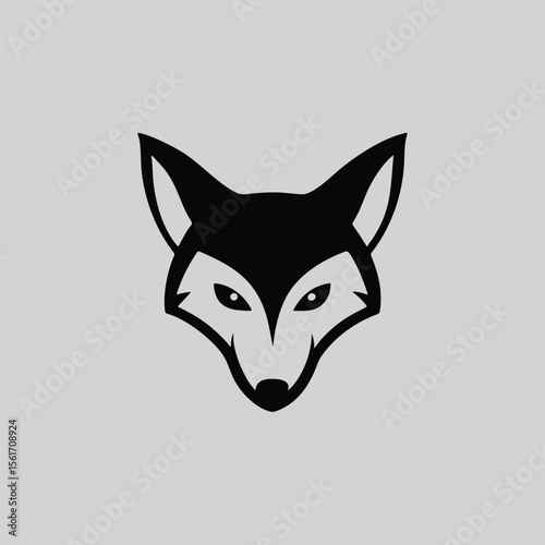 Cartoon Fox Outline Head logos Idea
