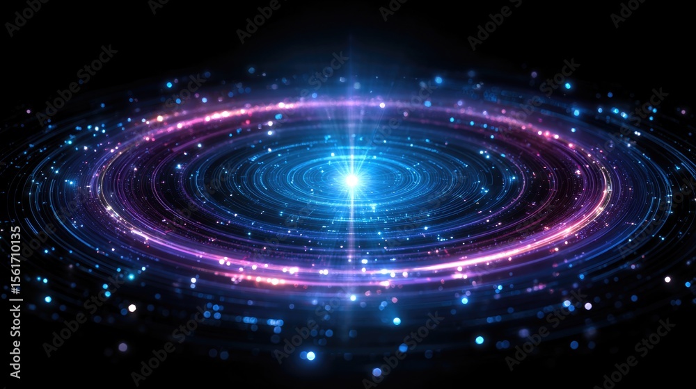 Obraz premium Futuristic digital technology circle design