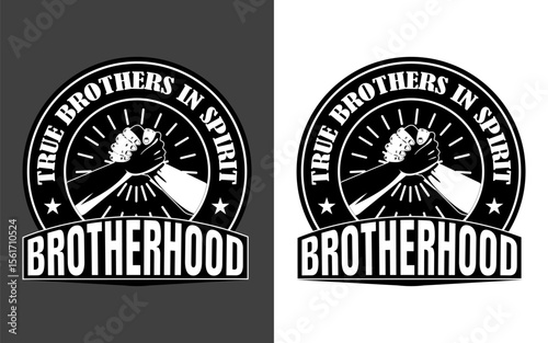 Brotherhood typography vector graphic tee design