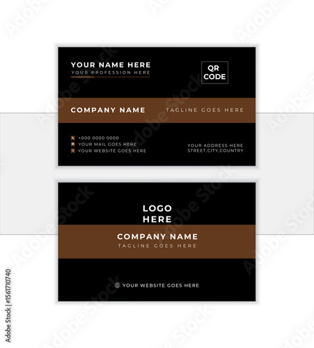 luxury type simple unique vector illustration business card design template. visiting card. stationary design. personal visiting card. clean composition design. print design. editable vector template
