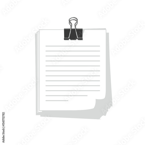 Sheets of note papers sign business concept. Note paper pieces vector illustration on flat style.
