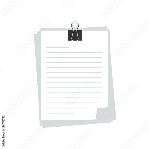 Sheets of note papers sign business concept. Note paper pieces vector illustration on flat style.