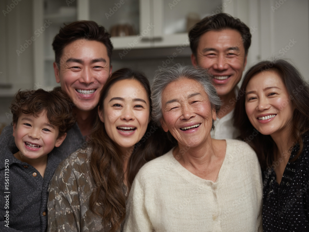 Obraz premium Asian family portrait.