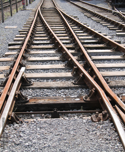 Change Over Points on a Railway Train Track.