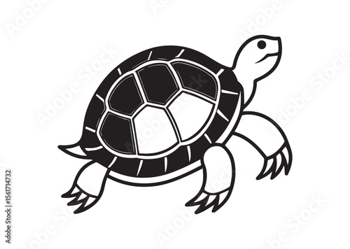 Turtle Silhouette, Turtle Vector, Turtle Icon Illustration