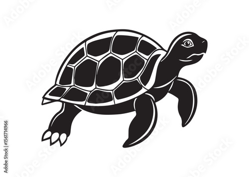 Turtle Silhouette, Turtle Vector, Turtle Icon Illustration