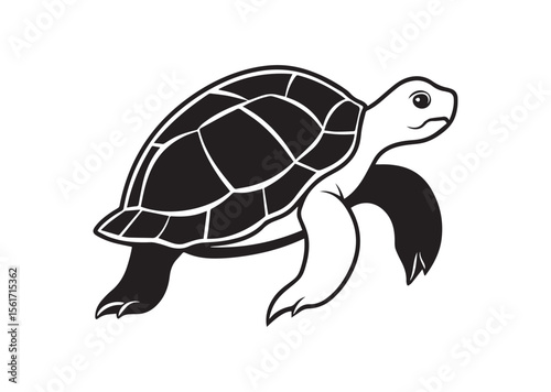 Turtle Silhouette, Turtle Vector, Turtle Icon Illustration