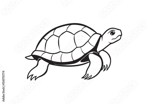 Turtle Silhouette, Turtle Vector, Turtle Icon Illustration