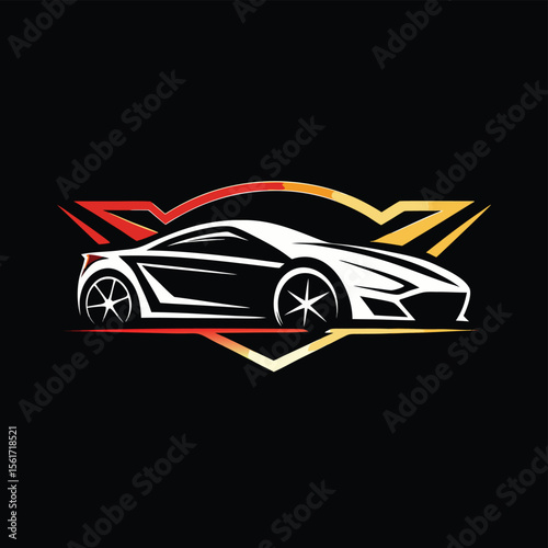 Sport Car Logo. Automotive, Car Showroom, Car Dealer Logo Design Vector