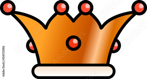 cartoon style crown vector illustration