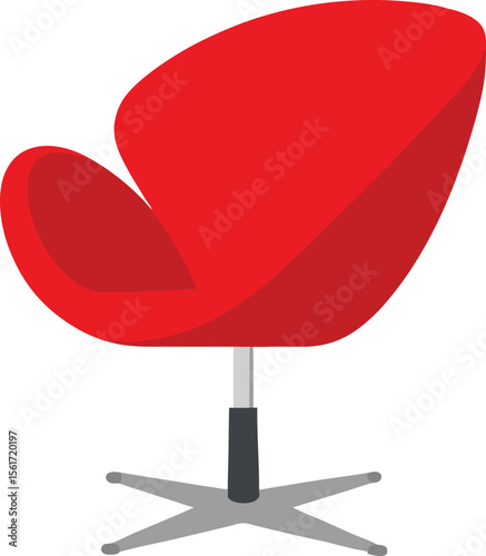 Designer chair vector art illustration