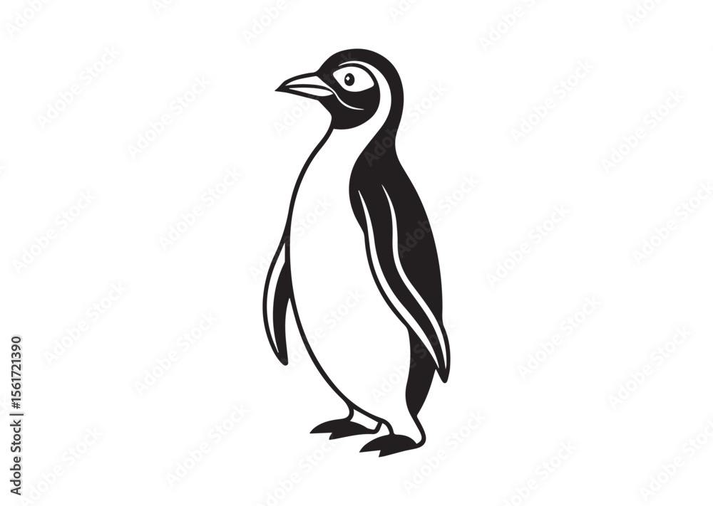Fototapeta premium Penguin Silhouette, Penguin Vector Illustration