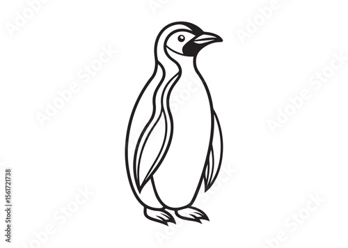 Penguin Silhouette, Penguin Vector Illustration