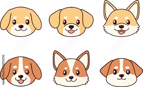 Dog Clipart Illustration Set Featuring Cute Poses Breeds and Pet Accessories. Dog Clipart Collection with Playful Puppies and Friendly Dogs. Clean and Colorful Dog Clipart Bundle for Kids