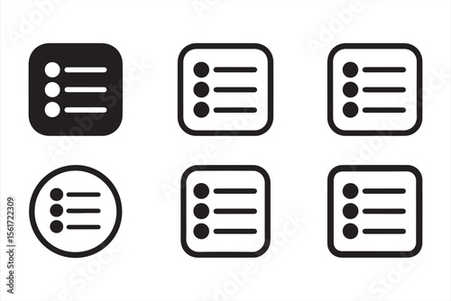 A set of glossy 3D vector web icons for business and office document design