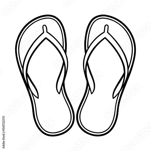 Flip flop silhouette vector, a black flip flops vector art design, and a silhouette of flip flops isolated on a white background