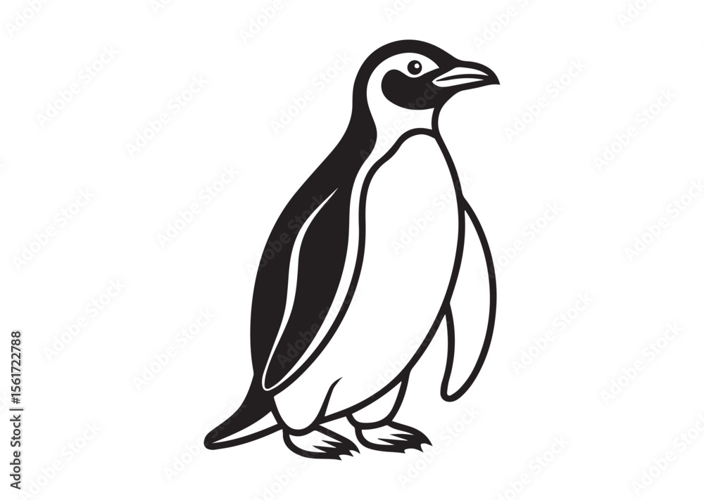 Fototapeta premium Penguin Silhouette, Penguin Vector Illustration