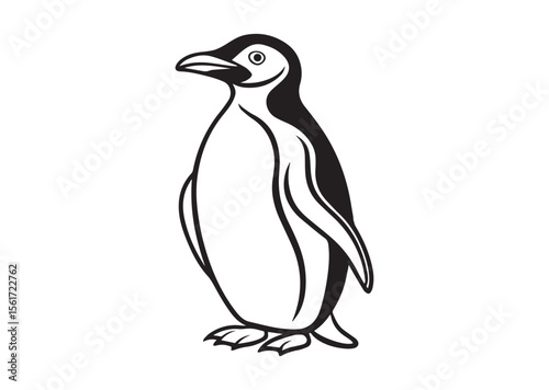 Penguin Silhouette, Penguin Vector Illustration