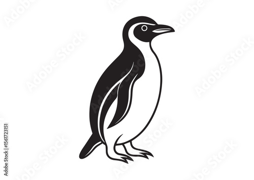 Penguin Silhouette, Penguin Vector Illustration