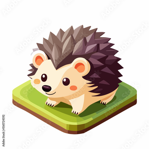 cute hedgehog vector illustration