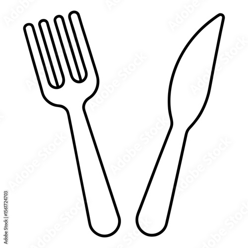 Fork and spoon silhouette vector, Spoon and fork vector art design, and a silhouette of a fork isolated on a white background