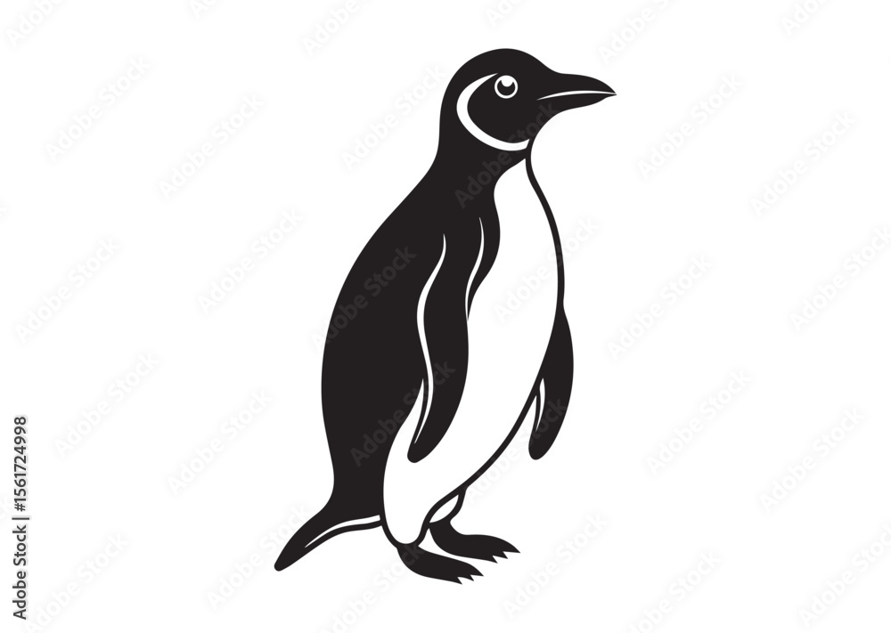 Fototapeta premium Penguin Silhouette, Penguin Vector Illustration