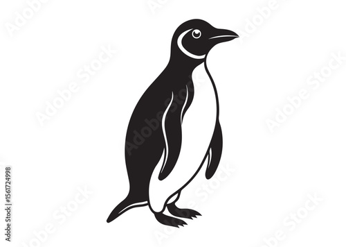 Penguin Silhouette, Penguin Vector Illustration