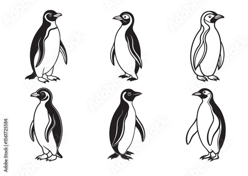 Penguin Silhouette, Penguin Vector Set