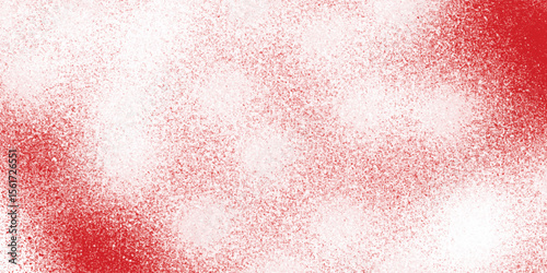 Artistic white spray texture blending softly over red canvas

