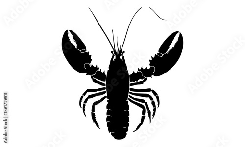 Freshwater crayfish and gourmet lobster vector illustrations depict isolated red seafood crustaceans with claws.
