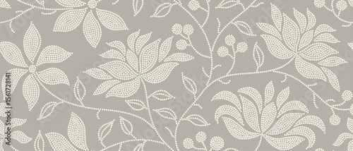 Abstract shape flower organic seamless pattern. floral pattern, flower pattern, abstract pattern.