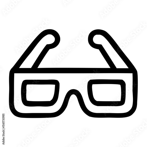 Minimalist Outline Style Eyeglasses or Spectacles Summer Accessory Fashion Icon