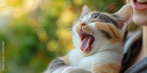 cat lying on the grass