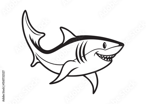 Shark Silhouette, Shark Vector, Shark Icon Illustration