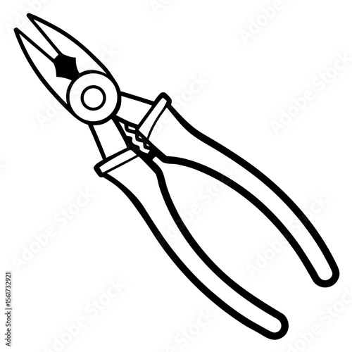 Wire Cutter Tool Vector Art