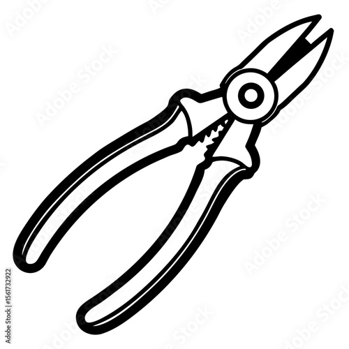 Wire Cutter Tool Vector Art