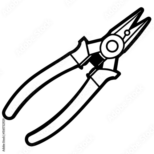 Wire Cutter Tool Vector Art
