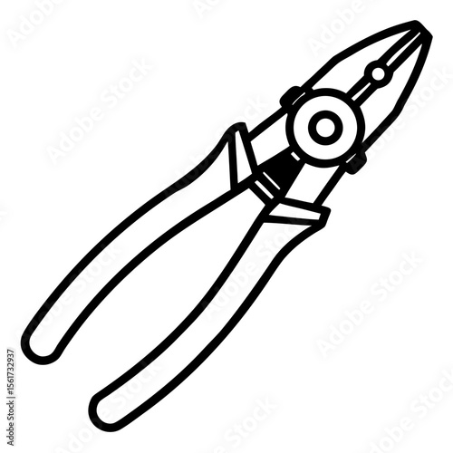 Wire Cutter Tool Vector Art