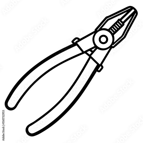 Wire Cutter Tool Vector Art